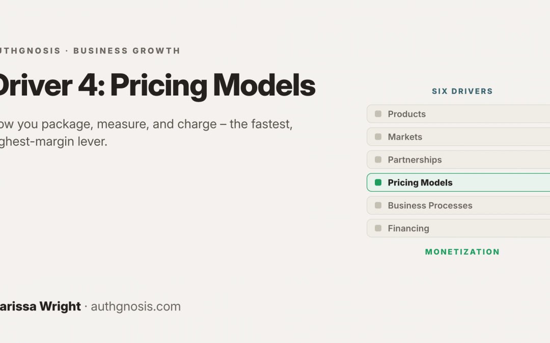 Driver 4: Business and Pricing Models
