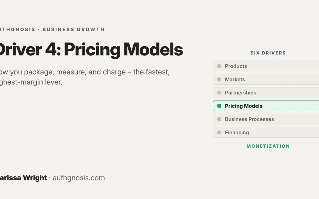 Driver 4: Business and Pricing Models