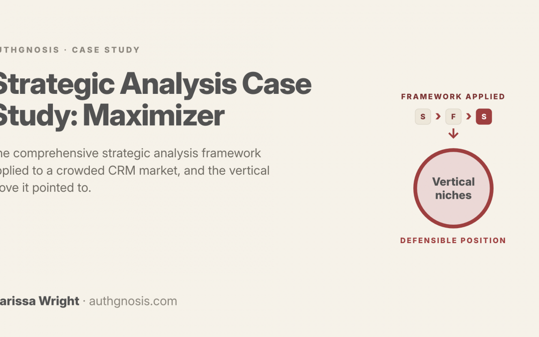 Strategic Analysis Case Study: Maximizer
