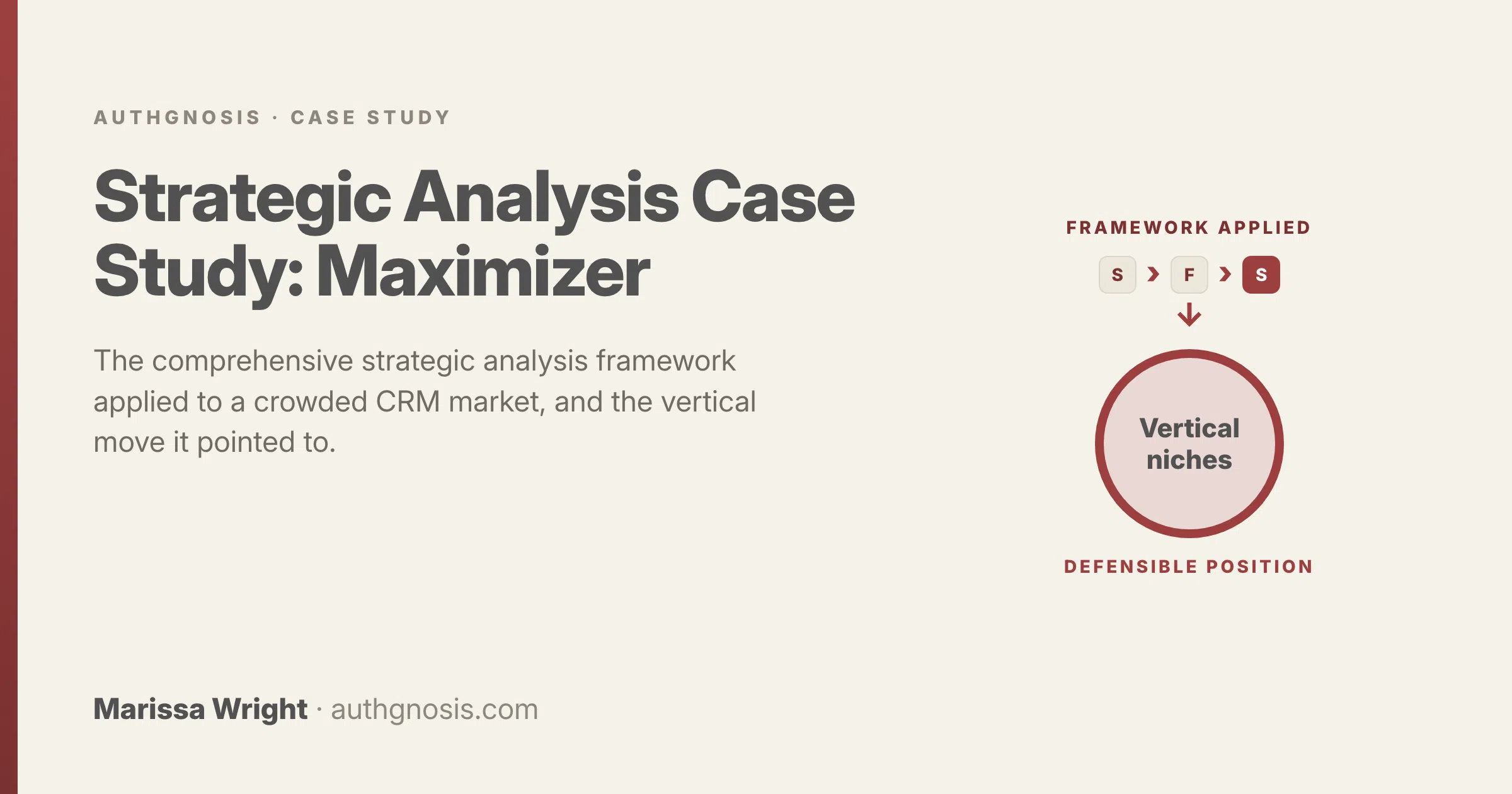 Strategic Analysis Case Study: Maximizer